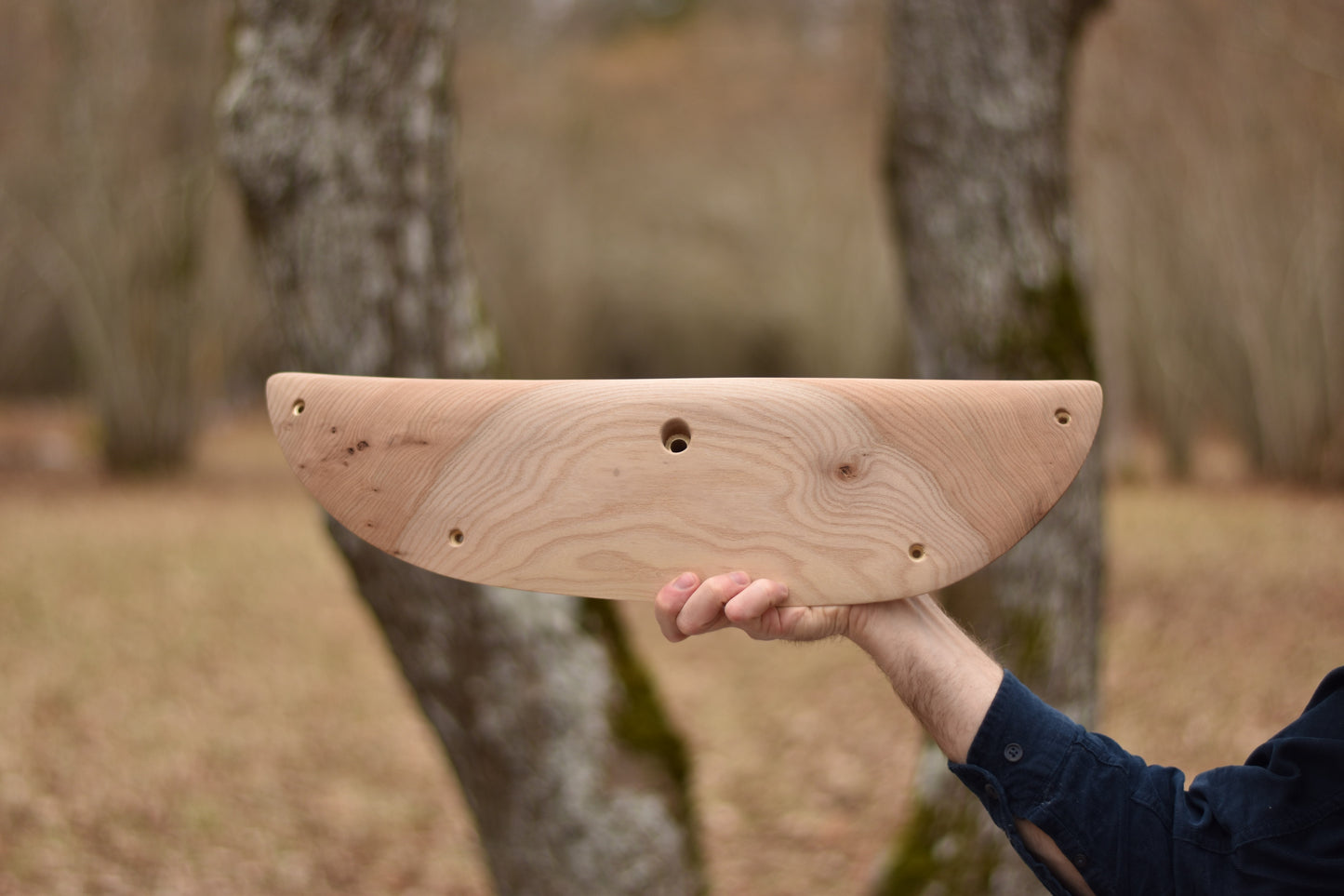 A carved elm jugg. Type of wood: elm. Dimensions(LxWxH): 54.5x13x7.5. Eco-friendly holds for modern indoor climbing.